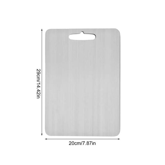 Premium Double-Sided Titanium & Stainless Steel Cutting Board - Food Grade, Durable & Stylish Kitchen Essential