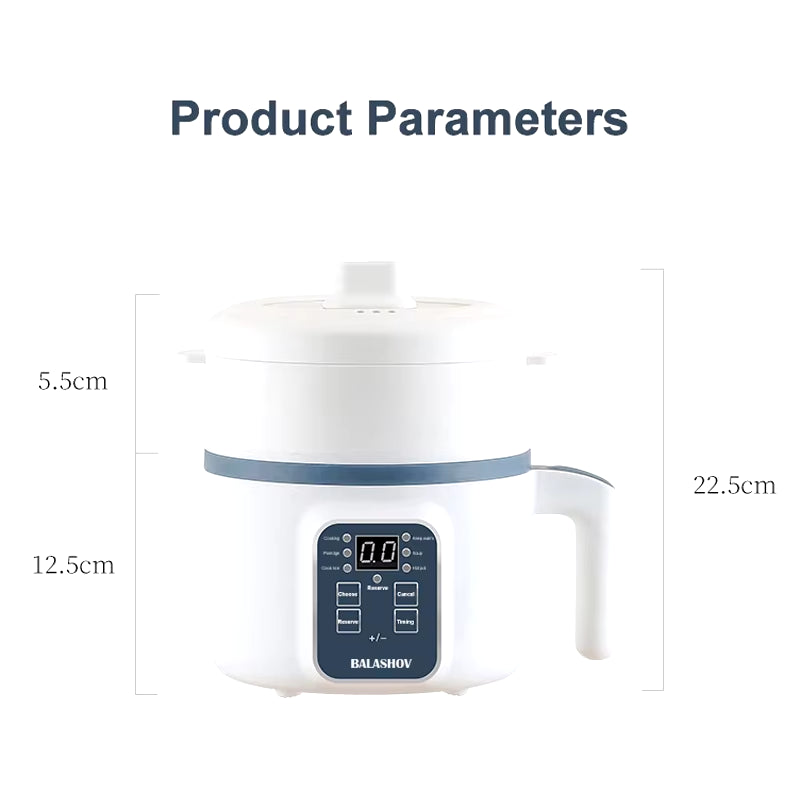 1.7L Smart Electric Rice Cooker - Non-Stick Multi Cooker for Perfect Steamed Rice at Home